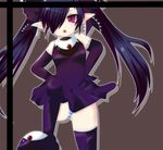  beako black_hair loli purple_eyes shimapan twin_tails upskirt 