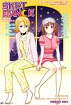  2girls agata_saaya blonde brown_hair choker night onizuka_hime pajamas shinohara_kenta short_hair sitting sket_dance star twin_tails window 