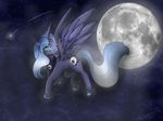  alicorn equine female feral friendship_is_magic horn horse mammal meteor moon my_little_pony night paperlotus pegacorn pony princess_luna_(mlp) solo space winged_unicorn wings 