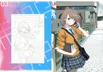  fuyuno_haruaki megane school_uniform sketch techno_fuyuno 