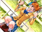  casual_romance_club houkago_ren-ai_club orange_eyes orange_hair school_uniform swings 