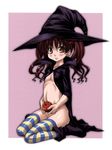  1girl cape female hat highres no_panties shirai_kuroko solo to_aru_kagaku_no_railgun to_aru_majutsu_no_index witch_hat 