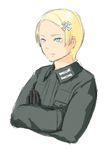  blonde_hair blue_eyes coh german iron_cross k.y. military military_uniform uniform world_war_ii wwii 