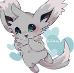  &#35023;&#39749;&#28779; ??? absurd_res chibi chinchilla feral fluffy green_eyes hair_tuft hi_res looking_at_viewer mammal minccino nintendo open_mouth pok&#233;mon pok&eacute;mon rodent smile tail video_games 