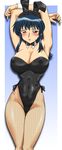  animal_ears blush breasts bunny_girl bunnysuit cleavage erect_nipples fujimura_shizuru godannar graf_zeppelin highres large_breasts shinkon_gattai_godannar!! ta152_(graf_zeppelin) 
