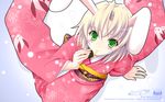  aizawa_kotarou animal_ears kemonomimi kimono memories_off usamimi wallpaper 