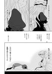  animal_ears bowing cat_ears cat_tail chen comic flashback fox_tail greyscale hat hat_removed headwear_removed monochrome multiple_girls multiple_tails nekomata smile tail touhou translated yakumo_ran yakumo_yukari yokochou 