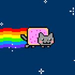  animated animated_gif blush_stickers cat fusion lowres meme no_humans nyan_cat nyanyanyanyanyanyanya!_(vocaloid) pixel_art pop-tarts prguitarman rainbow solo space 