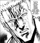  comic greyscale hara_tetsuo hard_translated hokuto_no_ken lowres macro male_focus manly manly_tears monochrome raou_(hokuto_no_ken) solo tears translated 