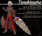  animal_ears bare_chest bare_foot barefoot claws dark_skin fangs game games giant_sword la_tale large_sword male mmorpg solo sword tanukiyasha toes topless weapon what 