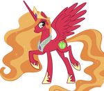  alicorn big_macintosh_(mlp) crossgender crown equine female feral friendship_is_magic horn horse mammal my_little_pony plain_background smile solo standing transparent_background unknown_artist winged_unicorn wings 