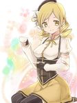  bad_id bad_pixiv_id blonde_hair cup drill_hair fingerless_gloves gloves hat long_hair mahou_shoujo_madoka_magica muranisaki saucer solo teacup tomoe_mami twin_drills twintails yellow_eyes 