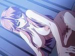  animated_gif animated_sex breasts censored dutch_angle game_cg girl_on_top green_eyes houtani_yukitoshi large_breasts long_hair nipples nude open_mouth oppai orange_hair reversible straddle yoshimori_misaki 