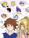  1girl 6+boys 9boys :3 bandana bandanna blonde_hair blue_ribbon blush brown_eyes brown_hair butz_klauser cain_highwind cecil_harvey dissidia_final_fantasy drool earrings edgar_roni_figaro edward_geraldine eyes_closed female final_fantasy final_fantasy_ii final_fantasy_iv final_fantasy_v final_fantasy_vi final_fantasy_viii frioniel grey_hair hair_ornament headband helmet hikiyoko jewelry lock_cole long_hair male mash_rene_figaro mask multiple_boys ponytail ribbon rosa_farrell saliva short_hair shoulder_pads silver_hair squall_leonhart tiara 