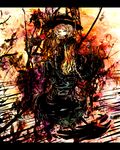  abstract bad_id bad_pixiv_id chain closed_eyes f7(eiki) hat komeiji_koishi letterboxed red_eyes short_hair solo third_eye touhou 