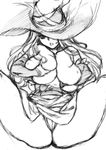  artist_request breast_grab breasts dragon&#039;s_crown dragon's_crown grabbing hat large_breasts monochrome panties sorceress_(dragon&#039;s_crown) sorceress_(dragon's_crown) underwear urabe_katsuto urabecat vanillaware 