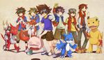  agumon daimon_masaru digimon digimon_adventure digimon_adventure_02 digimon_data_squad digimon_frontier digimon_tamers digimon_xros_wars guilmon kanbara_takuya koromon kudou_taiki male maro matsuda_takato motomiya_daisuke shoutmon veemon yagami_taichi 