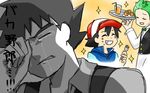  3boys child crying dent_(pokemon) food male male_focus multiple_boys pokemon pokemon_(anime) satoshi_(pokemon) takeshi_(pokemon) tears translation_request 