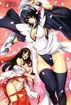  cleavage eiwa fundoshi iroha pantsu queen&#039;s_blade samurai_spirits snk string_panties thighhighs tomoe torn_clothes 