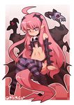  clothed clothing demon female leather legwear not_furry pointy_ears skimpy stockings yasoyan 
