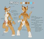  demicoeur erection feline lynx male mammal model_sheet nikki_(character) nude penis solo 