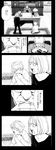  artist_request bob_cut comic death_note fake_screenshot greyscale highres mello monochrome multiple_girls near parody translated 