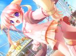  canvas_2 fang hagino_kana loli pantsu pink_hair purple_eyes upskirt 