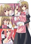  2girls apron cooking ichino itsukushima_takako mikado_mariya miyanokouji_mizuho multiple_girls otoko_no_ko otome_wa_boku_ni_koishiteru translated 