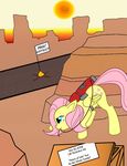  ass_up birdseed capnchryssalid desert equine female feral fluttershy_(mlp) friendship_is_magic horse mammal my_little_pony parody pegasus pony rocket solo standing trap watching wings 
