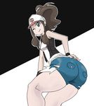  baseball_cap denim female_protagonist_(pokemon_b&amp;amp;w) female_protagonist_(pokemon_b&amp;w) pokemon pokemon_(game) pokemon_black_and_white ponytail shorts 