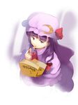  bad_id bad_pixiv_id book crescent eating hanpen hat long_hair patchouli_knowledge purple_eyes purple_hair sketch solo touhou 