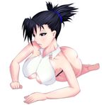  ass bakuretsu_tenshi breasts burst_angel character_request cleavage erect_nipples lying sei simple_background 
