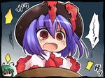  @_@ antennae blush bow comic commentary green_hair hat hat_bow lowres multiple_girls nagae_iku no_mouth omake open_mouth pot pote_(ptkan) purple_hair red_eyes shaded_face short_hair tears torn_clothes touhou wriggle_nightbug 