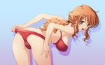  bikini breasts brown_hair christina_sierra curly_hair gundam gundam_00 large_breasts ponytail solo swimsuit tadano_akira wallpaper 