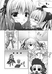  comic greyscale hina_ichigo maho_(yakimorokoshi) monochrome multiple_girls rozen_maiden shinku suigintou translated 