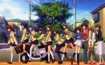  artist_request botan_(clannad) clannad everyone fujibayashi_kyou fujibayashi_ryou furukawa_nagisa furukawa_sanae highres hikarizaka_private_high_school_uniform ibuki_fuuko ibuki_kouko ichinose_kotomi miyazawa_yukine multiple_girls official_art pantyhose running sagara_misae sakagami_tomoyo school_uniform siblings sisters sunohara_mei thighhighs twins wallpaper 