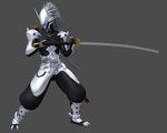  armor blazblue calamity clothes eyes fighter hakumen ninja sword trigger 