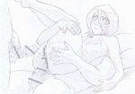  anal barefoot bleach censored cum cum_in_pussy cum_inside cum_string double_penetration erection gangband group_sex hayashibara_hikari kuchiki_rukia penis sex sketch sweat testicles 