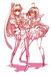  kagami_sumika kawakami_shuuichi mitsurugi_meiya multiple_girls muvluv pantyhose school_uniform serafuku 