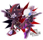  animals blue_eyes couple gun pose red_eyes rouge_the_bat shadow_the_hedgehog sonic_the_hedgehog 