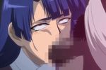  ahegao animated animated_gif blue_hair censored cum cum_in_mouth cum_on_hair ejaculation facial fellatio fucked_silly gif lowres makai_kishi_ingrid monster oral penis rape torogao yatsu_murasaki 