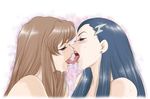  couple french_kiss kiss multiple_girls my-otome natsuki_kruger sabachiyo_land saliva shizuru_viola yuri 