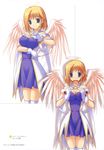  angel cleavage dress thighhighs wings yukirin 