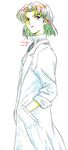  akagi_ritsuko artist_request color_trace earrings jewelry labcoat mole mole_under_eye neon_genesis_evangelion production_art solo 