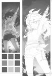  ganaha_hibiki h2so4 idolmaster island_of_horizon monochrome 