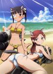  beach bikini crease eyepatch fixme kaidou_hiroyuki kemonomimi minna-dietlinde_wilcke mio_sakamoto mizugi strike_witches 