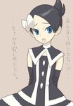  black_hair blue_eyes bow gothic_lolita hair_bow lolita_fashion mai_(pokemon) pokemon 