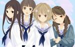  hanasaku_iroha kyameru_(aoaoa3) matsumae_ohana multiple_girls oshimizu_nako tsurugi_minko wakura_yuina 