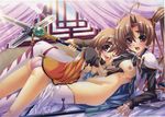  bachou batai bleed_through fixme katagiri_hinata koihime_musou nipples nopan oppai pantsu yuri 