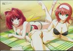  akane_maniax bikini cleavage crease erect_nipples fixme kagami_sumika mizugi suzumiya_akane 